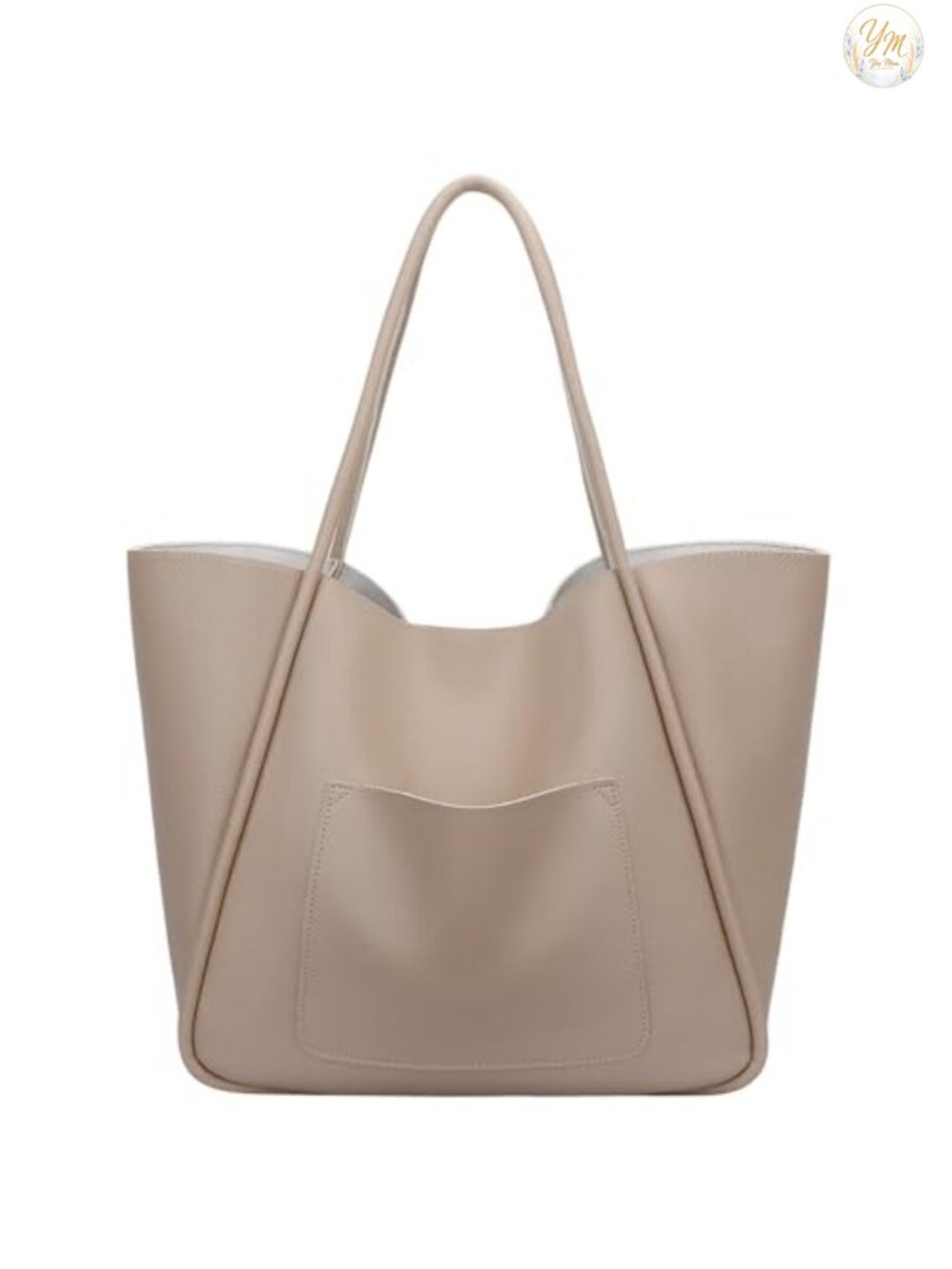 Vegan Leather Tote Bag Large Capacity Shoulder Purse Travel Bag
